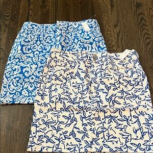 Old Navy Blue and White Mini Skirts (lot of 2) size 8, NWT.